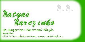 matyas marczinko business card